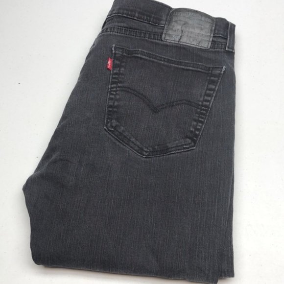 ⭐ HOST PICK ⭐ MENS LEVI BLACKWASH 505 REGULAR FIT JEANS 36x30 🇺🇸 - Picture 2 of 10